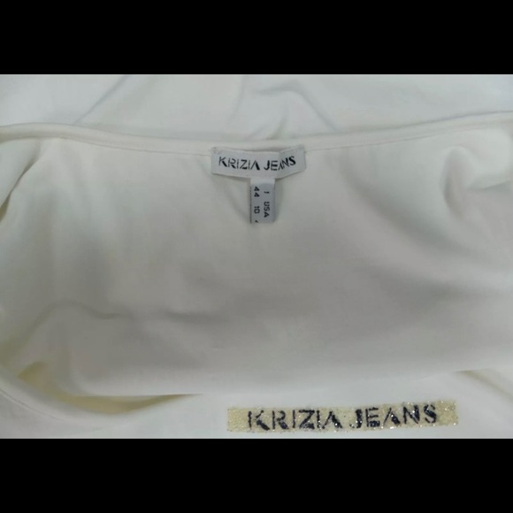 Krizia Jeans white short sleeves tee shirt, M - Picture 6 of 6